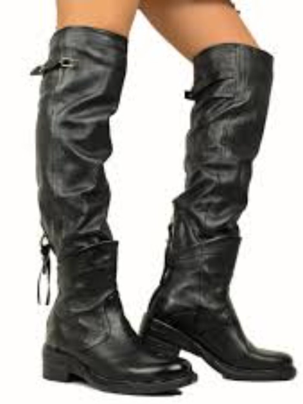 NIB A.S.98 STEED Classic Women's Black Leather Knee-High Boots 40